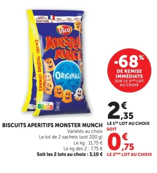 Biscuits apéritifs Monster Munch Variétés au choix
