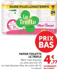 Papier toilette Le Trèfle Maxi Douceur