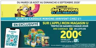 Grand jeu Des Minions et des Monstres - Gagnez des cadeaux et 200€ versés sur votre Carte U