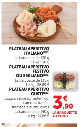 Plateau Aperitivo Italiano, Festivo ou Emiliano ou Gusti
