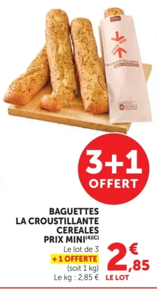 Baguettes la croustillante cereales Prix Mini