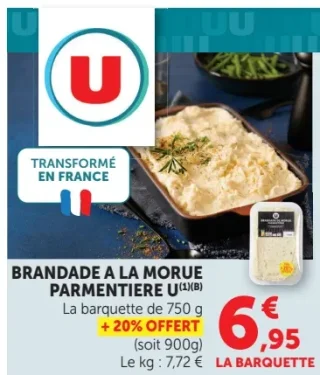 Brandade à la morue parmentière U