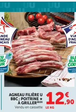 Agneau Filière U BBC : Poitrine à griller