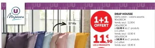 Drap housse U Maison 100% coton
