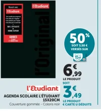 AGENDA SCOLAIRE L'ÉTUDIANT 15X20CM
