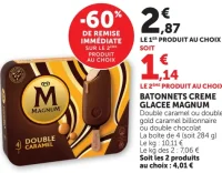 Bâtonnets crème glacée Magnum Double