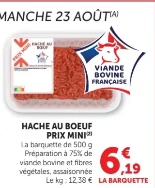 Haché au boeuf Prix Mini