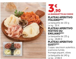 PLATEAU APERITIVO ITALIANO, FESTIVO OU EMILIANO, GUSTI