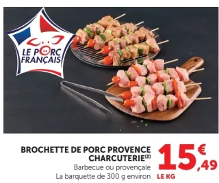 BROCHETTE DE PORC PROVENCE CHARCUTERIE