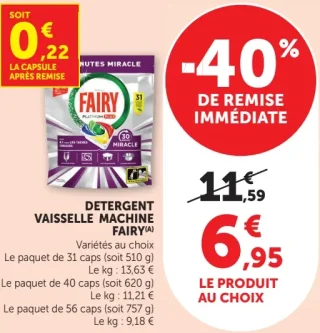Détergent vaisselle machine Fairy Platinum Plus