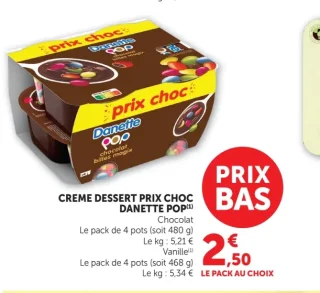 Crème dessert Danette Pop