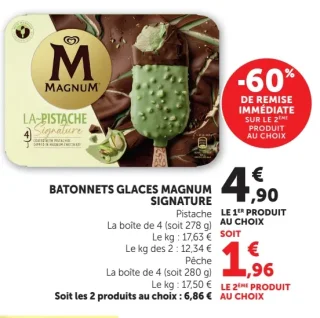 Bâtonnets glacés Magnum Signature La Pistache