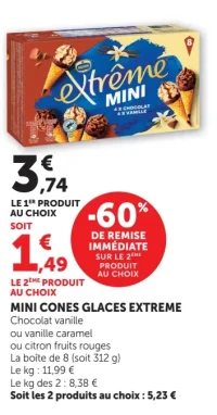 Mini cônes glacés Extrême Nestlé