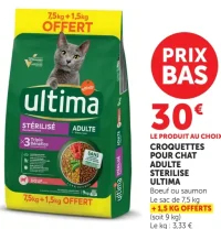 CROQUETTES POUR CHAT ADULTE STERILISE ULTIMA