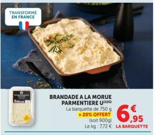 Brandade à la morue parmentière U