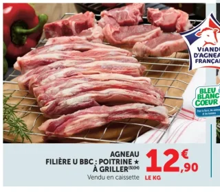 Agneau filière U BBC : poitrine à griller