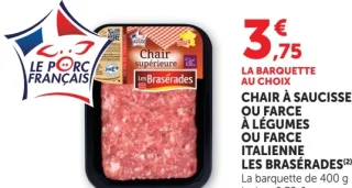 Chair à saucisse ou farce à légumes ou farce italienne Les Brasérades