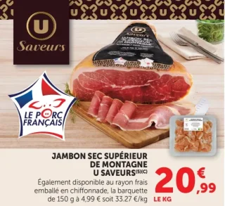 Jambon sec supérieur de montagne U Saveurs