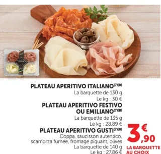 Plateau Aperitivo Italiano ou Festivo ou Gusti