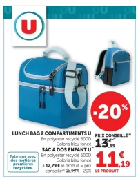 Lunch bag 2 compartiments U
