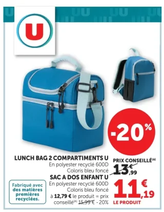 Lunch bag 2 compartiments U