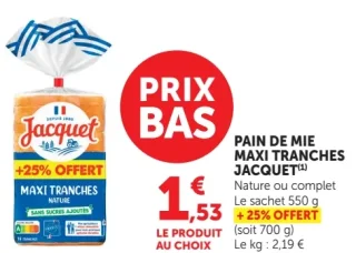 Pain de mie maxi tranches Jacquet