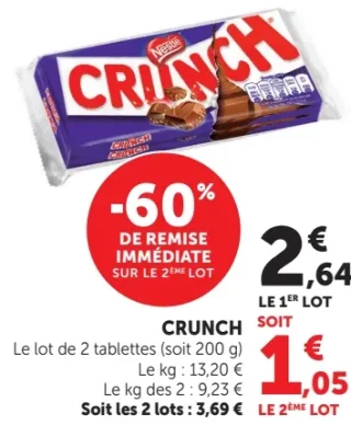 Tablettes Crunch Nestlé