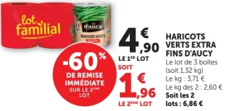 HARICOTS VERTS EXTRA FINS D'AUCY