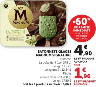 Bâtonnets glaces Magnum Signature Pistache