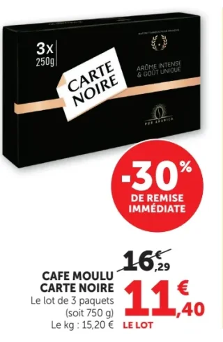 Café Moulu Carte Noire