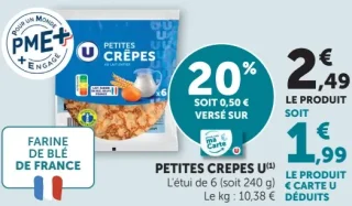 Petites crêpes U