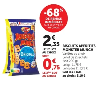 Biscuits apéritifs Monster Munch Vico
