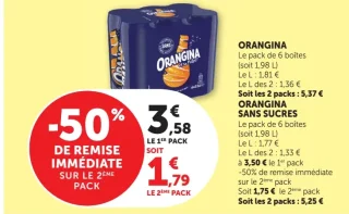 ORANGINA / ORANGINA SANS SUCRES