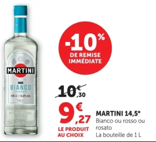 Martini 14,5° Bianco ou rosso ou rosato