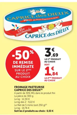 Fromage pasteurisé Caprice des Dieux