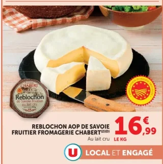 Reblochon AOP de Savoie Fruitier Fromagerie Chabert
