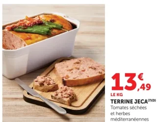 TERRINE JECA Tomates séchées et herbes méditerranéennes ou aux mirabelles