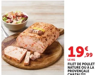 FILET DE POULET NATURE OU À LA PROVENÇALE CHAZAL