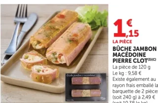 Bûche jambon macédoine Pierre Clot