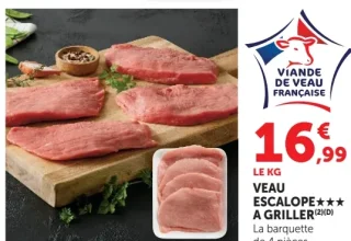 Veau Escalope*** à griller