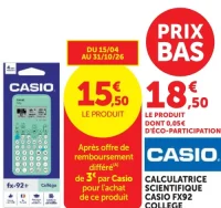 Calculatrice scientifique Casio FX92 College