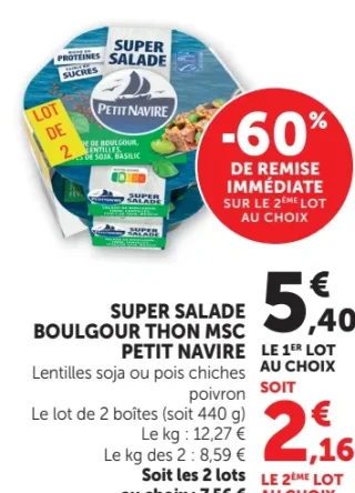 Super Salade Boulgour Thon MSC Petit Navire