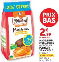 Madeleines Moelleuses aux Oeufs Plein Air St Michel
