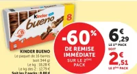 KINDER BUENO Le paquet de 16 barres