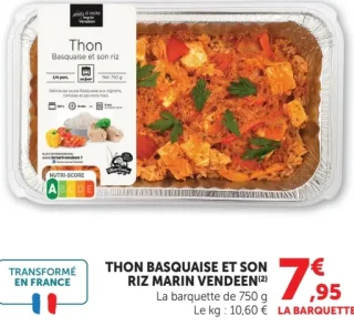 Thon Basquaise et son riz marin vendéen