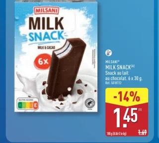 Milk snack au lait au chocolat Milsani