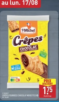 Crêpes fourrées chocolat noisettes St Michel