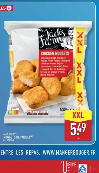 Nuggets de poulet XXL Jack's Farm