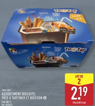 Trio Top Assortiment Biscuits, Pâte à tartiner et Boisson