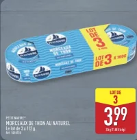 Petit Navire Morceaux de thon au naturel